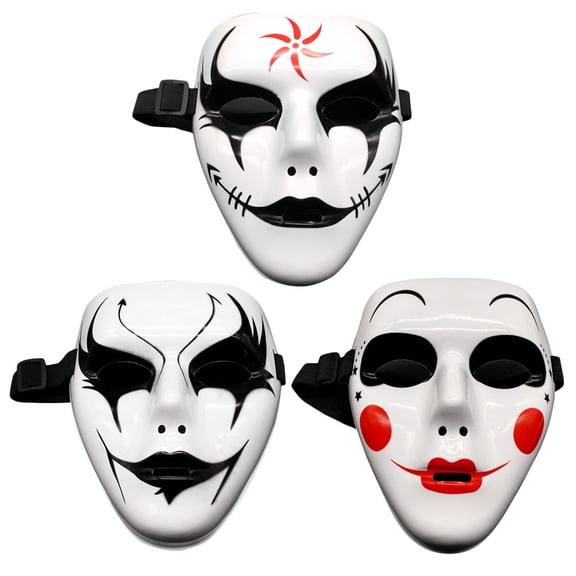 FOMIYES Adults Mask Cosplay Plastic Fox Design Assorted Color 3Pcs