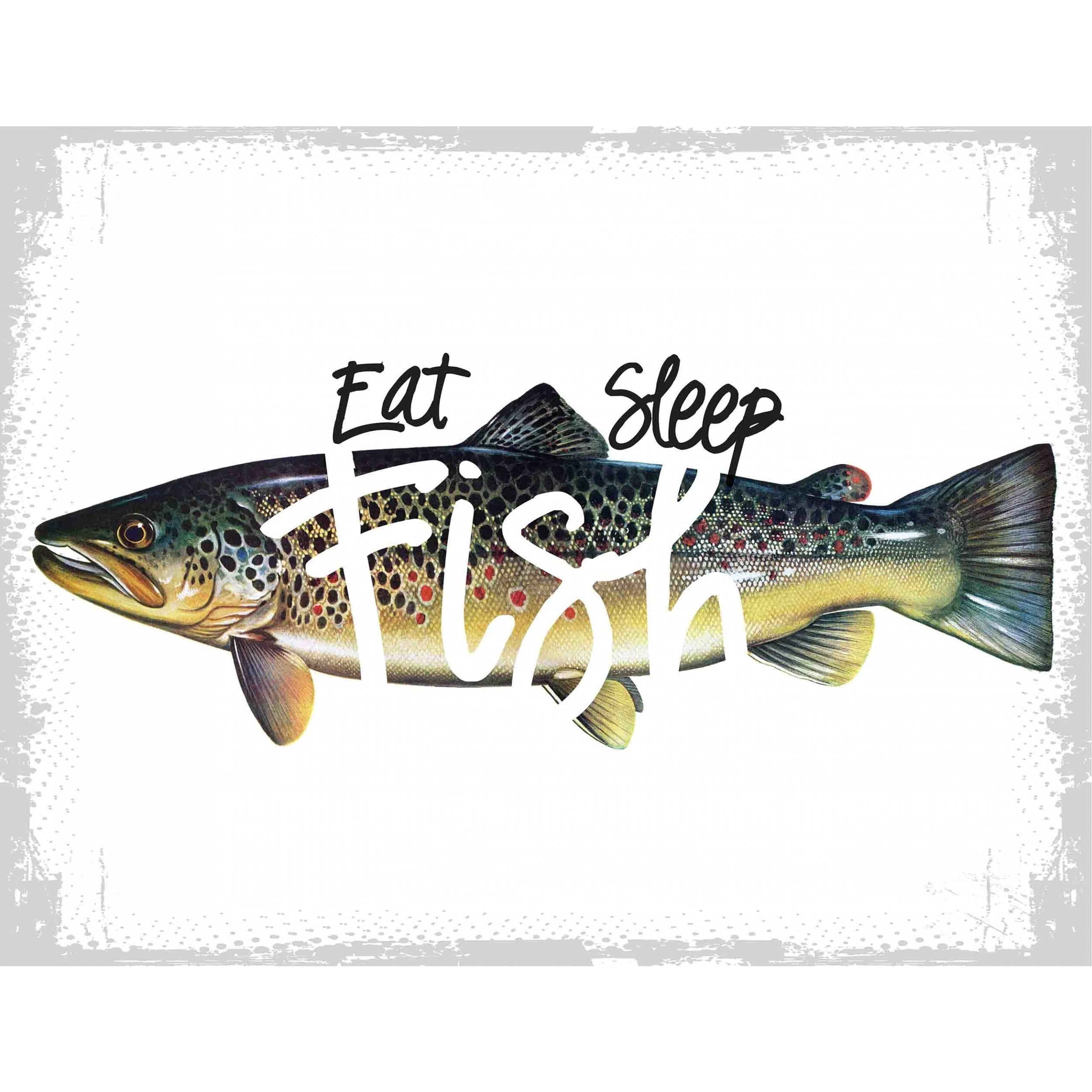 Marmont Hill Eat Sleep Fish by Saturday Evening Post Painting Print on Canvas