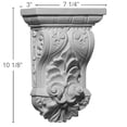 thumbnail image 2 of Ekena Millwork 7 1/4"W x 3"D x 10 1/8"H Nadia Leaf Corbel, 2 of 5
