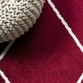 thumbnail image 6 of JONATHAN Y SUPERSOFT 8 x 10 Area Rug, Cole Minimalist Diamond Trellis - Red/White, SEU102I-8, 6 of 9