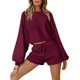 thumbnail image 3 of Ekouaer Knit Pajamas Set for Women Lounge Wear Sets Long Sleeve Sweatsuit Matching 2 Piece Outfits Casual Sweater Sets S-XXL, 3 of 5
