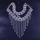 thumbnail image 2 of Máscara de velo de cristal, máscara facial con borlas de diamantes de imitación, tocados de mascarada para danza del vientre, 2 of 5