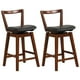 thumbnail image 1 of Costway Swivel Counter Height Bar Stool Set of 2 26" Upholstered PU Leather Kitchen, 1 of 10