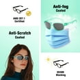 thumbnail image 3 of ProtectX Stylish Anti-Fog & Scratch-Resistant Safety Glasses, UV Protection goggles, Anti-Impact Lightweight Glasses for Men＆Women Jade Tinted Smoke, 3 of 7