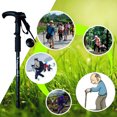 thumbnail image 4 of Aluminum Alloy Trekking Pole Telescopic Old Man Anti-skid Stretch Lightweight Walking Cane for Men Women Adjustable Walking Aid Comfortable Handle (Black), 4 of 8