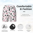 thumbnail image 5 of Lsque Mens Swim Trunks Cute Dinosaur Pattern - Bathing Suit Compression Liner - Beach Swim Shorts Swimwear - (S-3XL) - Stretch Quick Dry -Large, 5 of 9