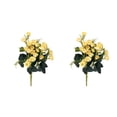 thumbnail image 3 of Ounissouiy 25 cabezas de rosas artificiales, de flores, escritorio decorativo, ramo de rosas falsas, decoración Floral para fiesta de boda champán 2Conjunto, 3 of 6