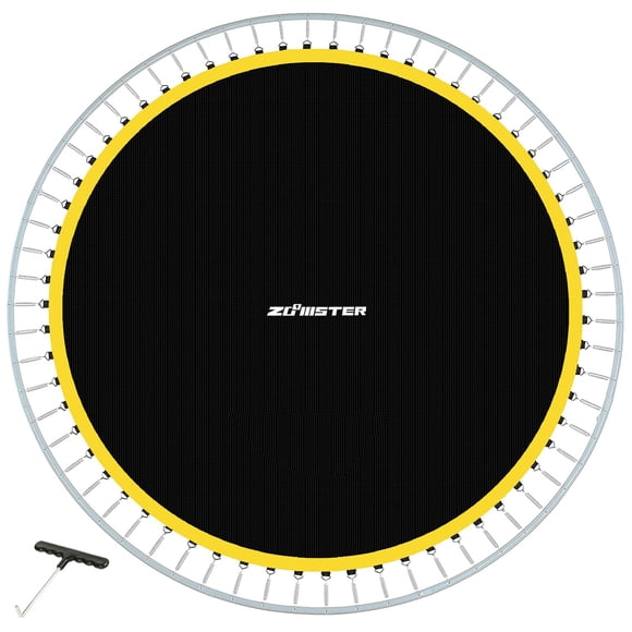 Tapis de Remplacement pour Trampoline, Convient au Trampoline Rond de 14 Pi avec 72 Crochets en V Utilisant des Ressorts de 5,5 Pouces, Tapis pour Trampoline de Saut avec 8 Rangées de Surpiqûres (Ressorts Non Inclus)