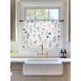 thumbnail image 3 of Sheer Curtains 54 Inch Length, Blue Yellow Spring Floral Semi Sheer Curtains Light Filtering Window Treatment, Watercolor Botanical Flowers Privacy Voile Drapes for Living Room Bedroom 52x54 Inch, 3 of 7