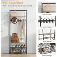 thumbnail image 4 of COZONY Banc d'Entrée avec Rangement, Cadre en Métal Aspect Bois, 4 of 8
