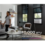 GE 10,000 BTU 110V Smart Window-Mounted Air Conditioner with Wi-Fi