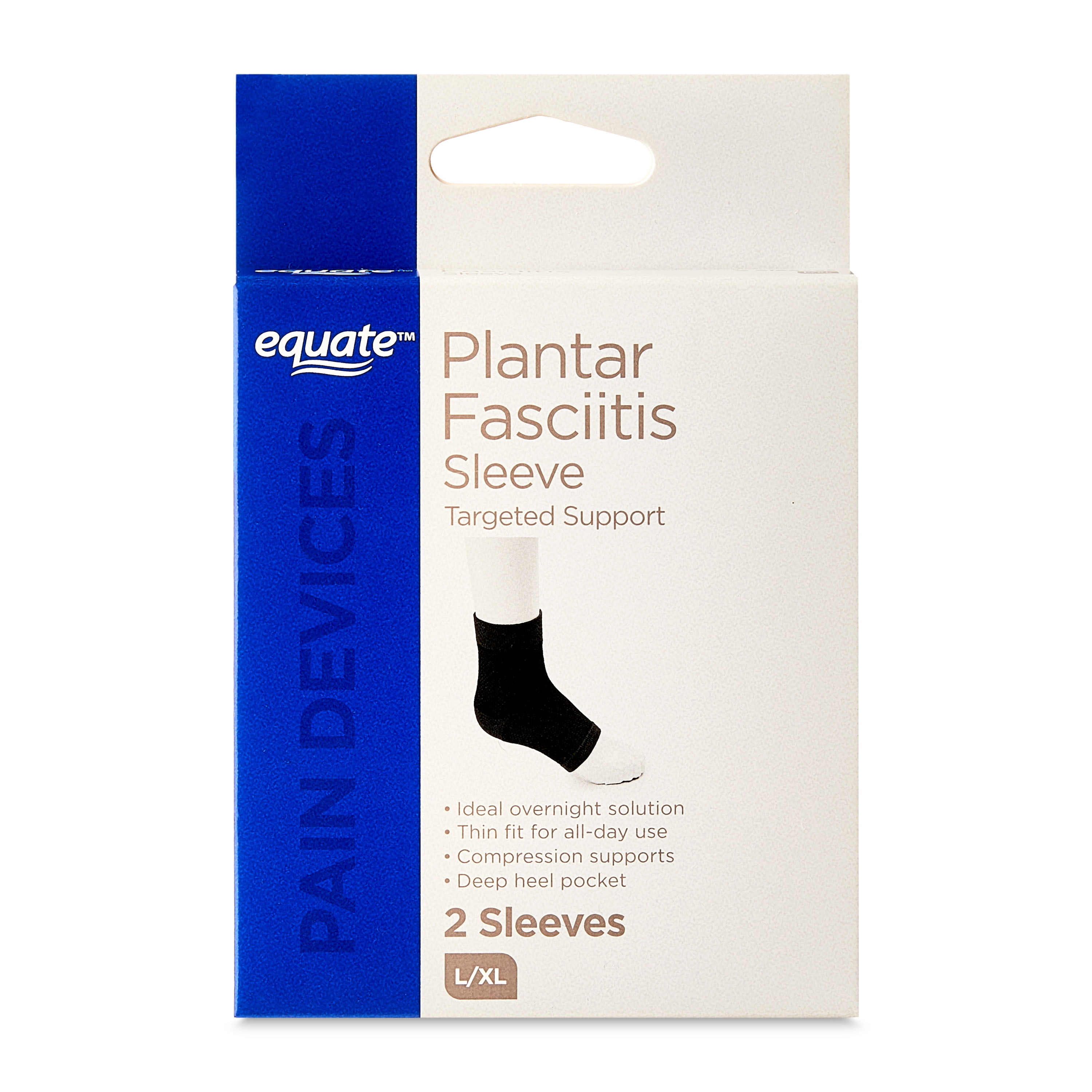 Equate L/XL Plantar Fasciitis Relief Sleeves, 2 Count