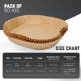 thumbnail image 2 of Air Fryer Parchment Paper Liners - Disposable, Greaseproof, Heat Resistant to 220°C, Food Grade LFGB Standard, Compatible with Ninja, Tower, COSORI (50 Pack, 7.9 Inch), 2 of 7