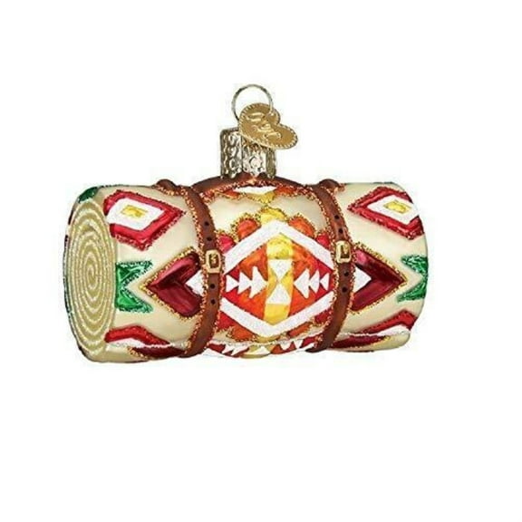 Old World Christmas Wool Blanket Glass Ornament FREE BOX 32394 New