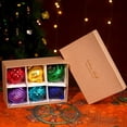 thumbnail image 2 of Adornos navideños, estante indio, cristal, multicolor, 8 cm, 6 unidades, 2 of 9