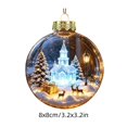 thumbnail image 3 of Fievgin Glowing Christmas Story Ornament, Light Up Mini Holiday Scene Transparent Globe with Warm LED for Tree Window Mantel, 3 of 6