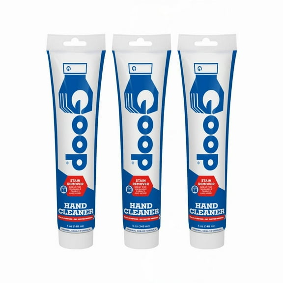 GOOP Original Multi-Purpose Waterless Hand Cleaner & Stain Remover, Non-Toxic, 5oz Tube, 3-Pack