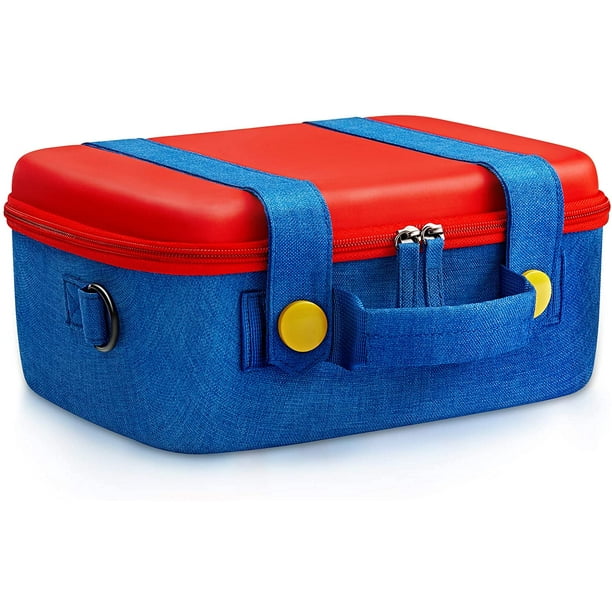 Travel Carrying Case With Nintendo Switch System,Cute and Deluxe,Protective Hard Shell Carry Bag for Mario Fans Console & Accessories - Walmart.com