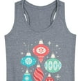 thumbnail image 3 of Instant Message - Christmas - Retro Ornaments - Women's Racerback Tank Top, 3 of 6