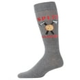 thumbnail image 2 of MeMoi Men's Split Happens Bamboo Blend Novelty Crew Sock - Mens - Male, 10-13, Medium Gray Heather, 2 of 7