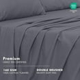 thumbnail image 6 of RUVANTI 100% Cotton Flannel Sheets Full Size - 4 Piece Warm, Soft & Breathable, Deep Pocket, Double Brushed Cozy All Season Bedding Set, Dark Grey, 6 of 7