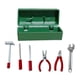 thumbnail image 5 of Caja de herramientas para reparación de casas de muñecas, juguetes de simulación, adornos para casas pequeñas, accesorios en miniatura, mini estuche Caso verde, 5 of 10