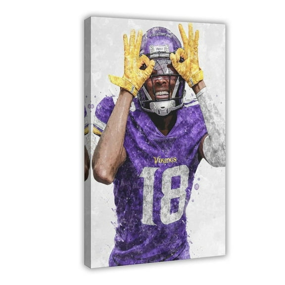 Justin Jefferson Canvas Poster Bedroom Decor Landscape Office Room Decor Gift