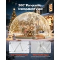 thumbnail image 2 of VEVOR Garden Dome Tent, 12 x 7.2 ft Outdoor Clear Bubble Tent for 4-7 Person, Weatherproof Geodesic Dome Greenhouse with Window, PVC Igloo Tents for Backyard Patios Camping Party Wedding, 2 of 9
