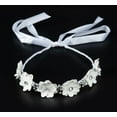 thumbnail image 5 of Flower Girl Headpiece Princess Wedding Headband Girls First Communion White Floral Wreath Hair Accessory (White), 5 of 5
