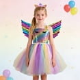 thumbnail image 5 of LIJCC Girls' Unicorn 3-Piece Costume Set - Sparkly Dress, Wing Accents & Headband - Perfect for Costume Parties, Dress-Up Play & Special Celebrations, 5 of 5