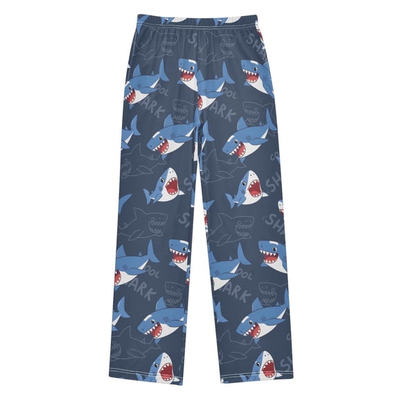 Shark Pattern Pajama Pants Soft Lightweight Lounge Pants Bottoms Sleep Pants Warm Comfy