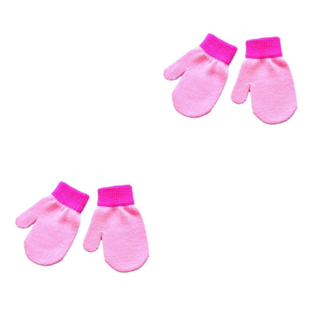 Sonducket 1 par de manoplas para niños, calentador de dedos, accesorio de ropa, cubierta térmica para calentar las manos, guantes para niñas y niños Rosa 2piezas Sonducket CBP344649