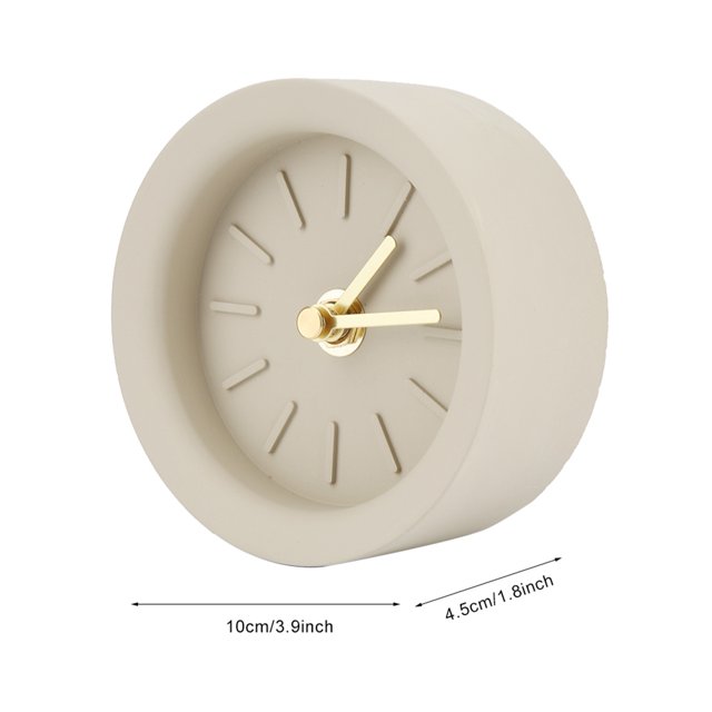 Reloj de mesa, reloj de cemento y hormigón, reloj despertador silencioso, reloj de hormigón diseñado a medida