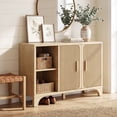 thumbnail image 6 of Furnibear 47" Fluted Buffet Cabinet with Storage Accent Sideboard,Modern Credenza with 2 Doors & Shelves,Wood Coffee Bar Table Console for Dining Room Kitchen Living Room Entryway,Natural Oak, 6 of 9