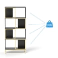 thumbnail image 3 of M optimized 4 Tier Bookshelf, Modern Bookcase for CDs Books Movies, Asymmetrical Book Storage Organizer Space-Saving, 3 of 8