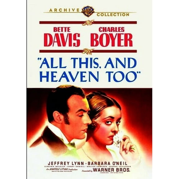 All This, and Heaven Too (DVD), Warner Archives, Drama