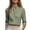 Green, variant on Enjoytime Shirts for Women Stand Collar V Neck Linen 3/4 Sleeve Tops Lightweight Business Casual Work Blouses