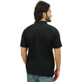 thumbnail image 3 of Atasi Men's Short Sleeve Black Cotton Mandarin Collar Shirt Ethnic Clothing-X-Large, 3 of 7