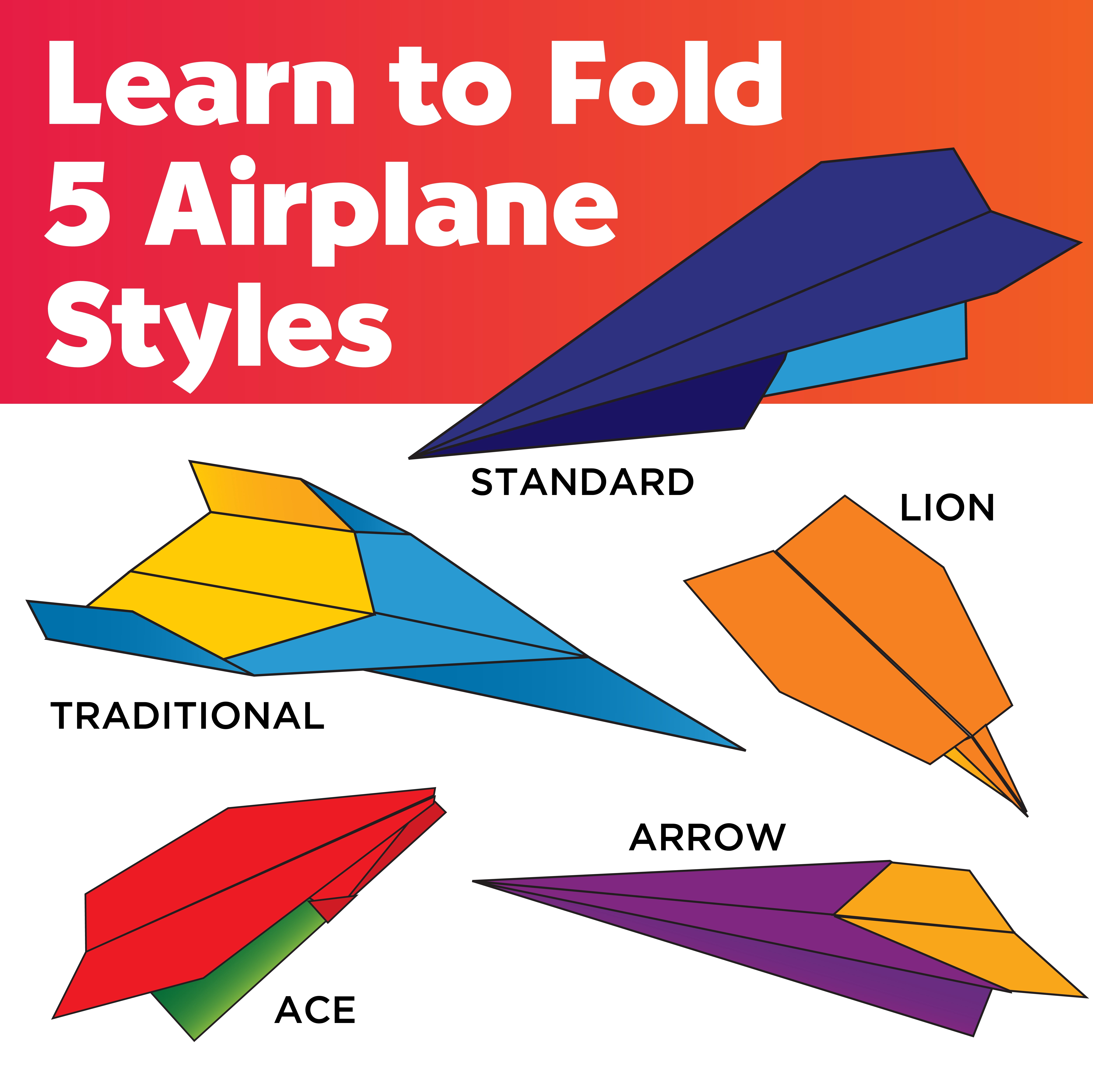 Creativity for Kids Stunt Squadron Fold & Launch: Makes 80 Paper Airplanes, STEM Crafts for Kids