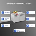 thumbnail image 6 of 48Inch Refrigerator Sandwich/Salad Prep Table Refrigerator,7.42 cu. ft W 1 Door Commercial Stainless Steel Counter Food Prep Station Cooler Refrigerator for Restaurant Bar, 6 of 7