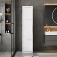 thumbnail image 5 of Kitchen Pantry Cabinet Freestanding Buffet Cupboard with Adjustable Shelves Side Racks, White, 5 of 12