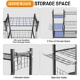 thumbnail image 4 of Beslands Multi-Tier Garden Tool Organizer with Lockable Wheels – Rolling Garage Storage Cart for Long-Handled Tools, Rakes,  Yard Tool Stand for Shed, Garden & Indoor/Outdoor, 4 of 8
