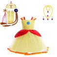 thumbnail image 1 of Disfraz de princesa de Halloween, tutú de tul amarillo y Rosa de Aurora Bella, disfraz de Halloween, 2023 Fivean unisex, 1 of 2