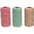 thumbnail image 1 of rollos de hilo de algodón y cuerda de yute natural para envolver regalos y adornos de etiquetas, 1 of 6