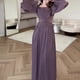 thumbnail image 2 of 2024 Vestido largo para mujer Oriente Medio Árabe Musulmán Vestidos largos Color púrpura Ropa elegante, 2 of 5