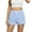 Light Blue, variant on Uaswgudfs Women's Cotton-Blend Elastic Waist Shorts - Relaxed 4” Inseam for Casual Summer Comfort Light Blue S
