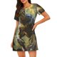 thumbnail image 1 of Balery Ferocious Dinosaur Camisón de manga corta con cuello redondo para mujer, cómodo y elegante., 1 of 6
