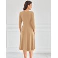 thumbnail image 4 of Vestido de verano GRACE KARIN 2025 Casual Manga 3/4 A-line S Khaki, 4 of 6