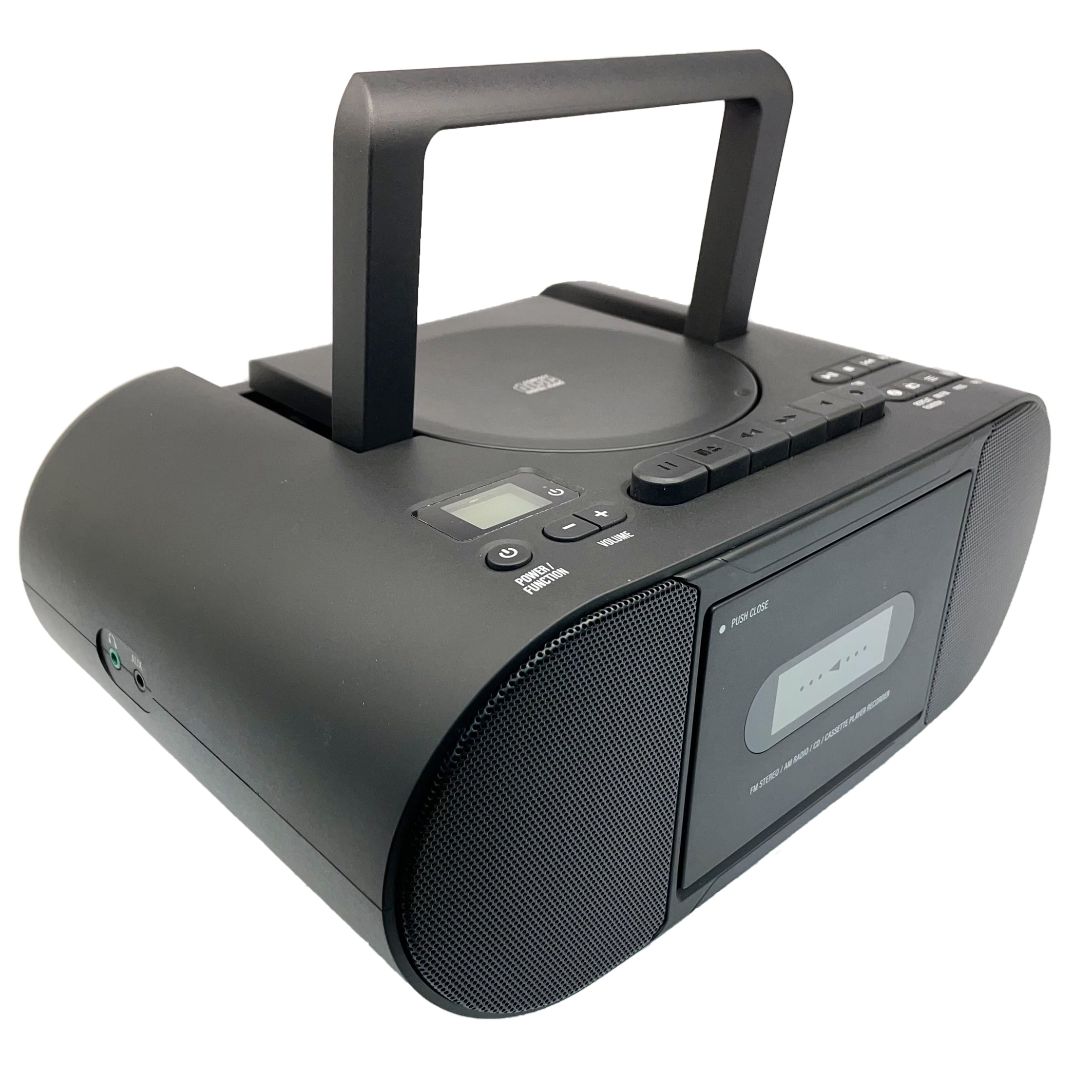ONN Cassette Boombox with Bluetooth, CD, MP3 and Radio Features
