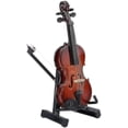 thumbnail image 3 of Miniature Violin, Wooden Mini Violin Model With Stand For Musician Home Office Shop Decoration Gift, 3 of 5